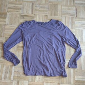Lululemon Purple Long Sleeve Open Back Top